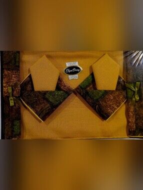 Vintage Dining Mustard Yellow Placemat & Napkin Set